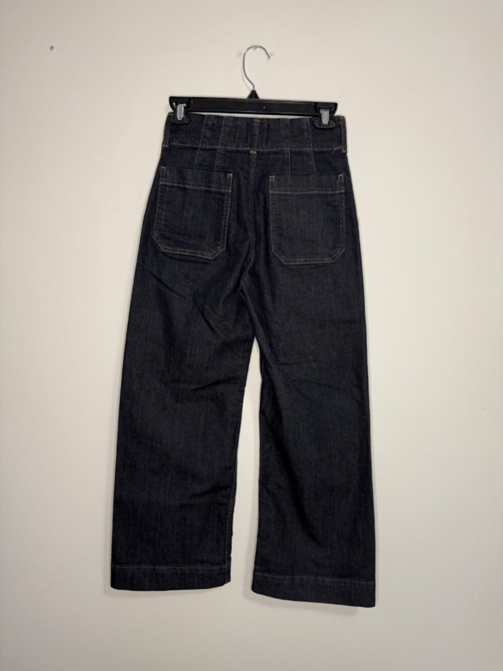 Maeve The Colette High-Rise Wide-Leg Cropped Jeans Dark Wash Size 26 Womens - Picture 4 of 8